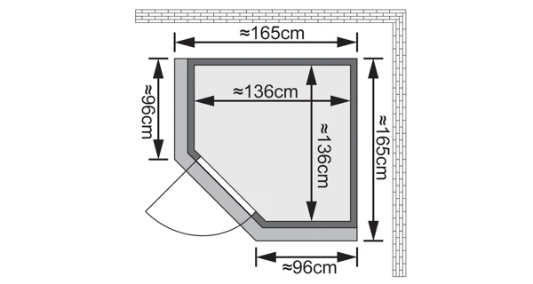 Finská sauna Larin v setu - Karibu