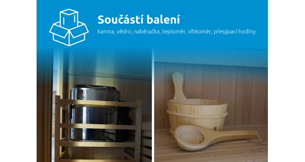 Finská sauna Marimex KIPPIS L + saunová kamna