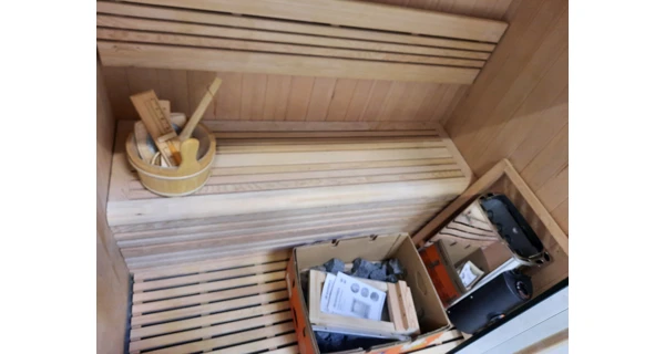 Finská sauna Marimex KIPPIS L + saunová kamna (Zánovní, SN TY-24080132)