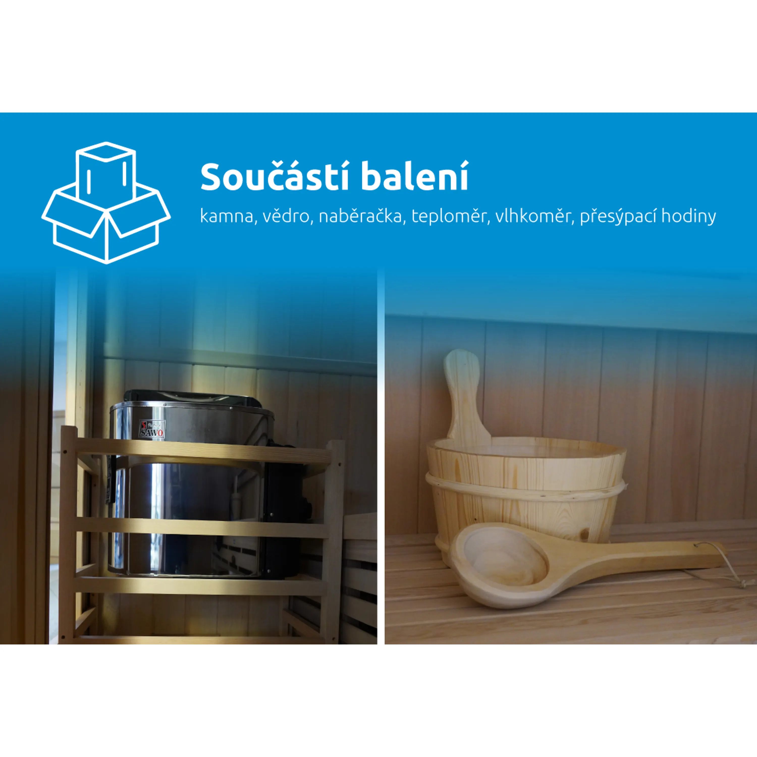 Marimex | Finská sauna Marimex KOTI M + saunová kamna (FCS) | 11100107 Obrázek