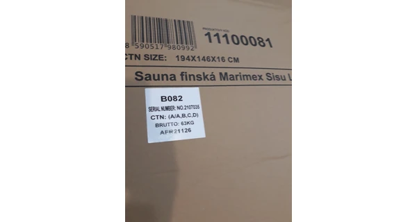 Finská sauna Marimex Sisu L (Bazar, SN 2107035)