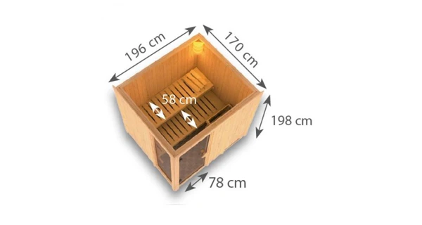 Finská sauna Palin v setu - Karibu