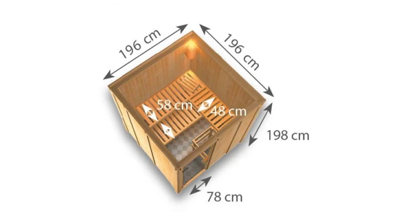 Finská sauna Rodin v setu - Karibu