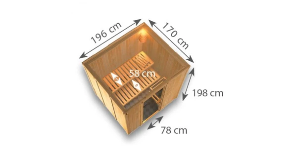 Finská sauna Sodin v setu - Karibu