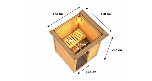Finská sauna Svenja v setu - Karibu