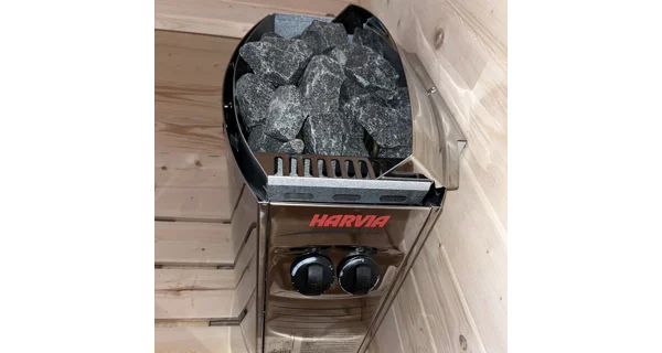 Finská sudová sauna 2,4 m s teráskou a elektrickými kamny