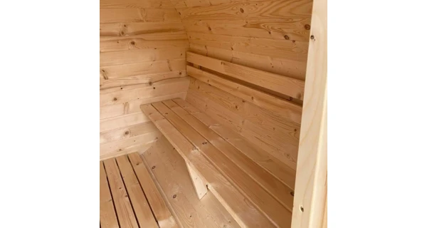 Finská sudová sauna 2,4 m s teráskou a elektrickými kamny