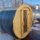 Finská sudová sauna 2,4 m s teráskou a kamny na dřevo