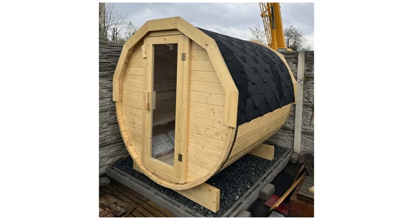 Finská sudová sauna 2 m s elektrickými kamny
