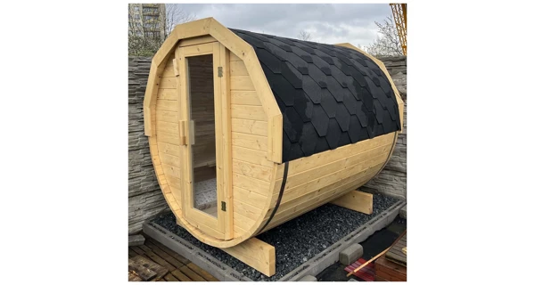 Finská sudová sauna 2 m s elektrickými kamny