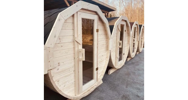 Finská sudová sauna 2 m s kamny na dřevo