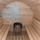 Finská sudová sauna 3,5m s odpočívárnou, teráskou a elektrickými kamny