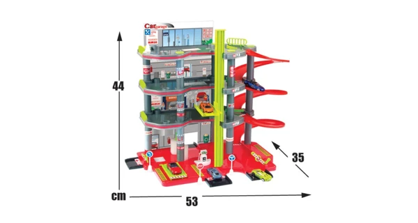 Garáž Mochtoys - čtyři podlaží