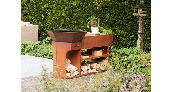 Gril na dřevo Barbecook Nestor Island Hnědá ocel