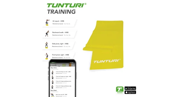 Guma na cvičení Aerobic Band TUNTURI střední, zelená