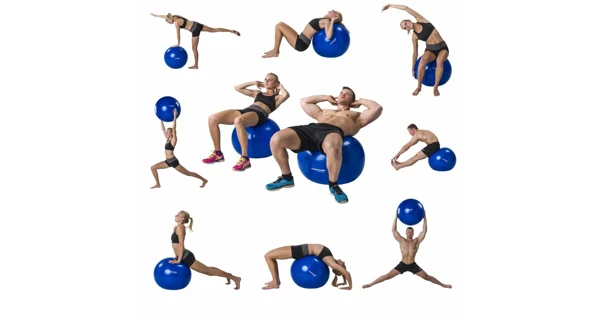 Gymnastický míč TUNTURI 55 cm, červený