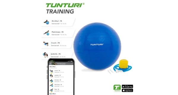 Gymnastický míč TUNTURI 75 cm, modrý
