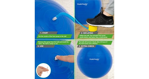 Gymnastický míč TUNTURI 75 cm, modrý