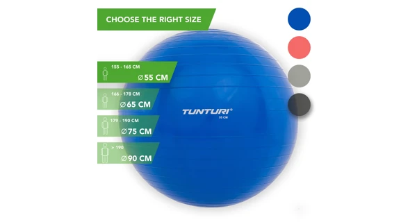 Gymnastický míč TUNTURI 75 cm, modrý