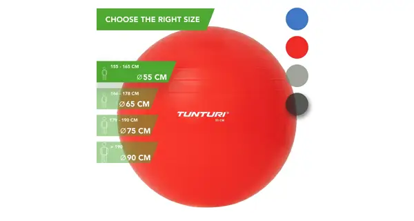 Gymnastický míč TUNTURI 90 cm, červený