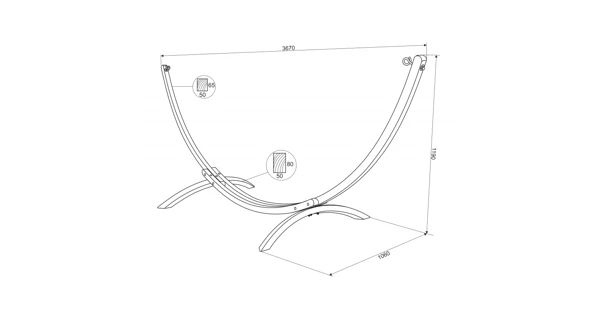 Houpací hamaka se stojanem