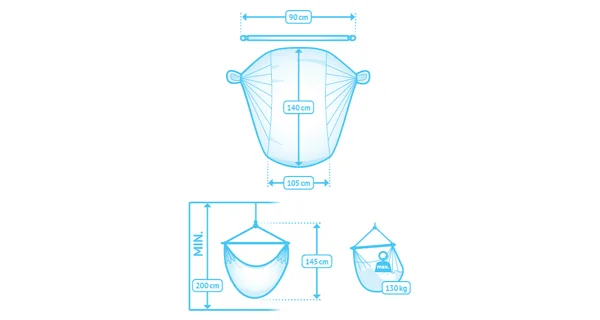 Houpací sedačka La Siesta Domingo Basic, caribic lime