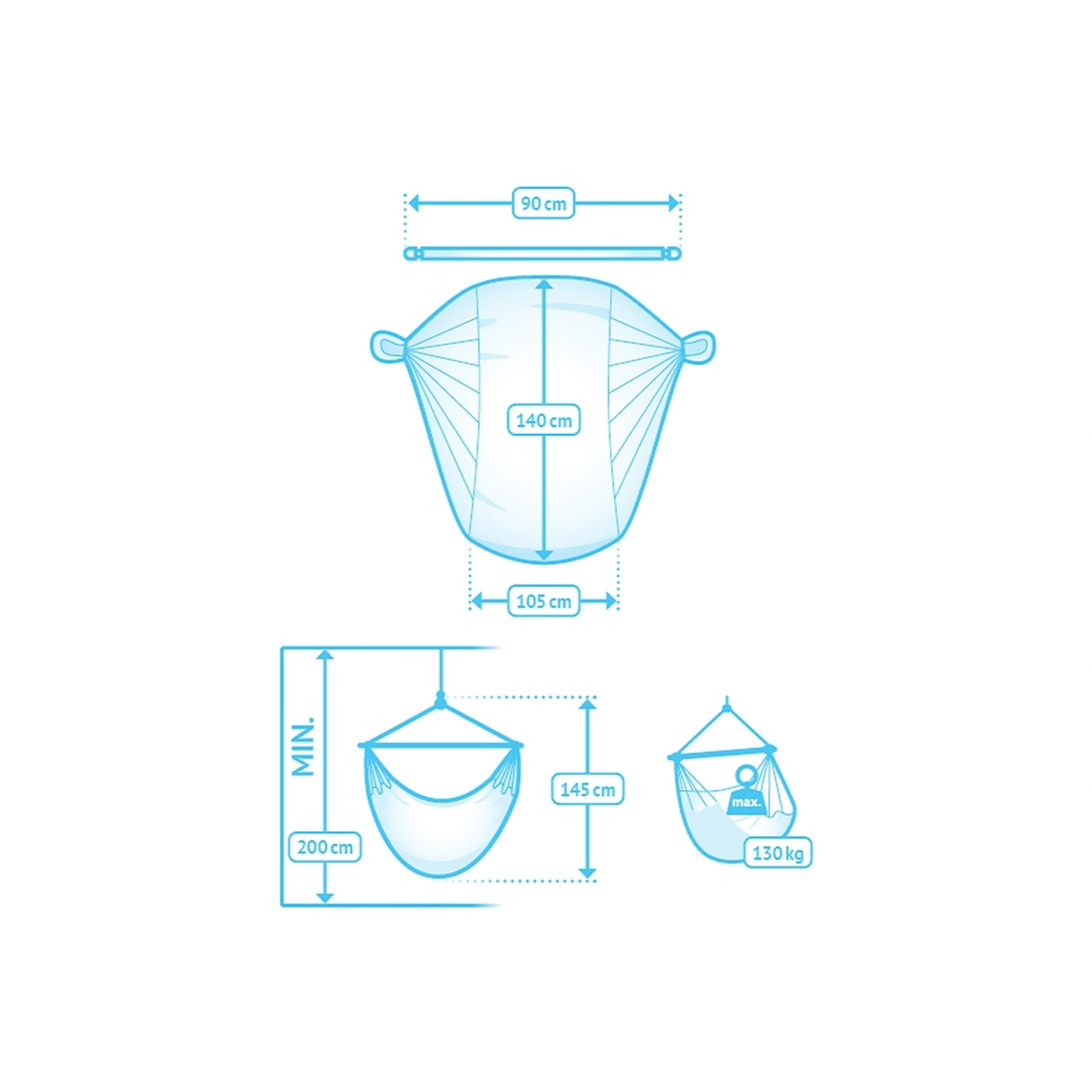 La Siesta Houpací sedačka Domingo Basic Caribic Obrázek