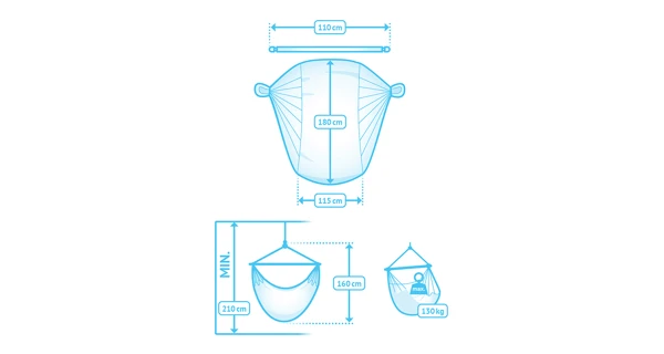 Houpací sedačka La Siesta Domingo Comfort, caribic lime
