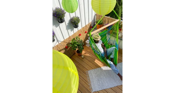 Houpací sedačka La Siesta Domingo Comfort, caribic lime