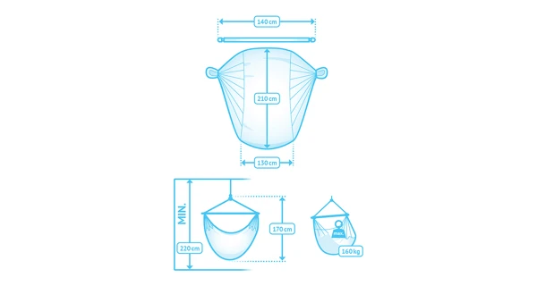 Houpací sedačka La Siesta Domingo Kingsize, caribic toucan