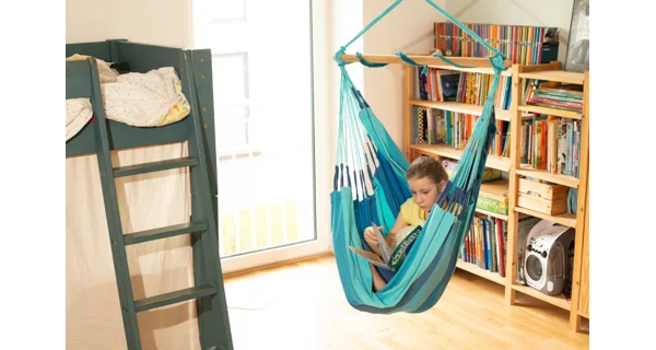 Houpací sedačka La Siesta Habana Basic, stripes lagoon