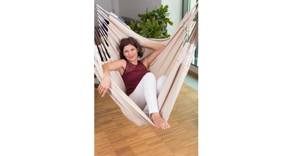 Houpací sedačka La Siesta Habana Kingsize, cosy nougat