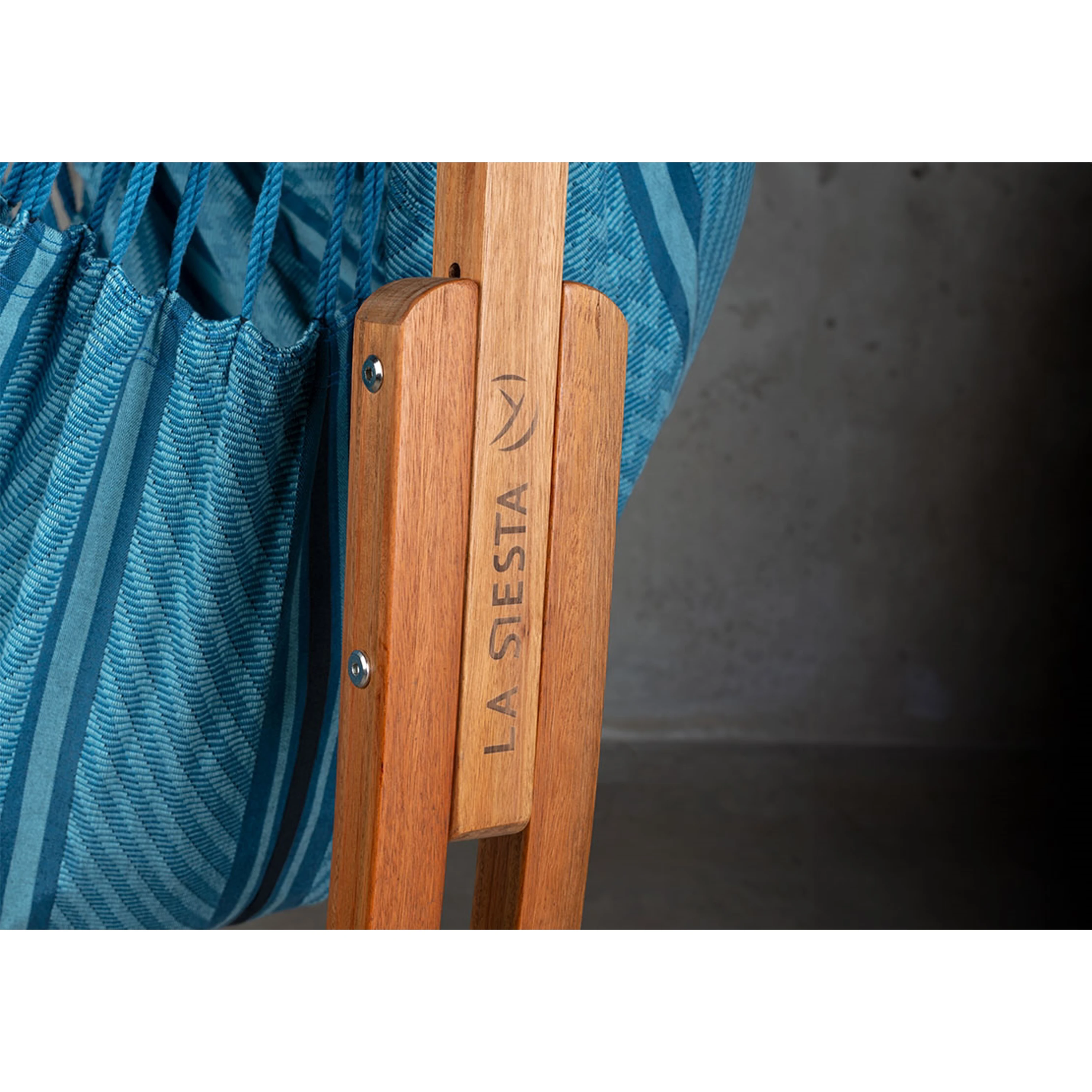 Marimex | Houpací sedačka se stojanem La Siesta Udine Organic, blue zebra | 11640605 Obrázek