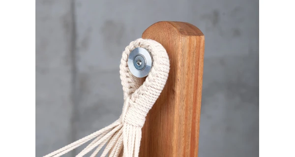 Houpací sedačka se stojanem La Siesta Udine Organic, latte