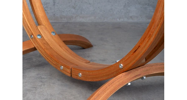 Houpací sedačka se stojanem La Siesta Udine Organic, zebra