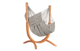 Houpací sedačka se stojanem La Siesta Udine Outdoor, almond