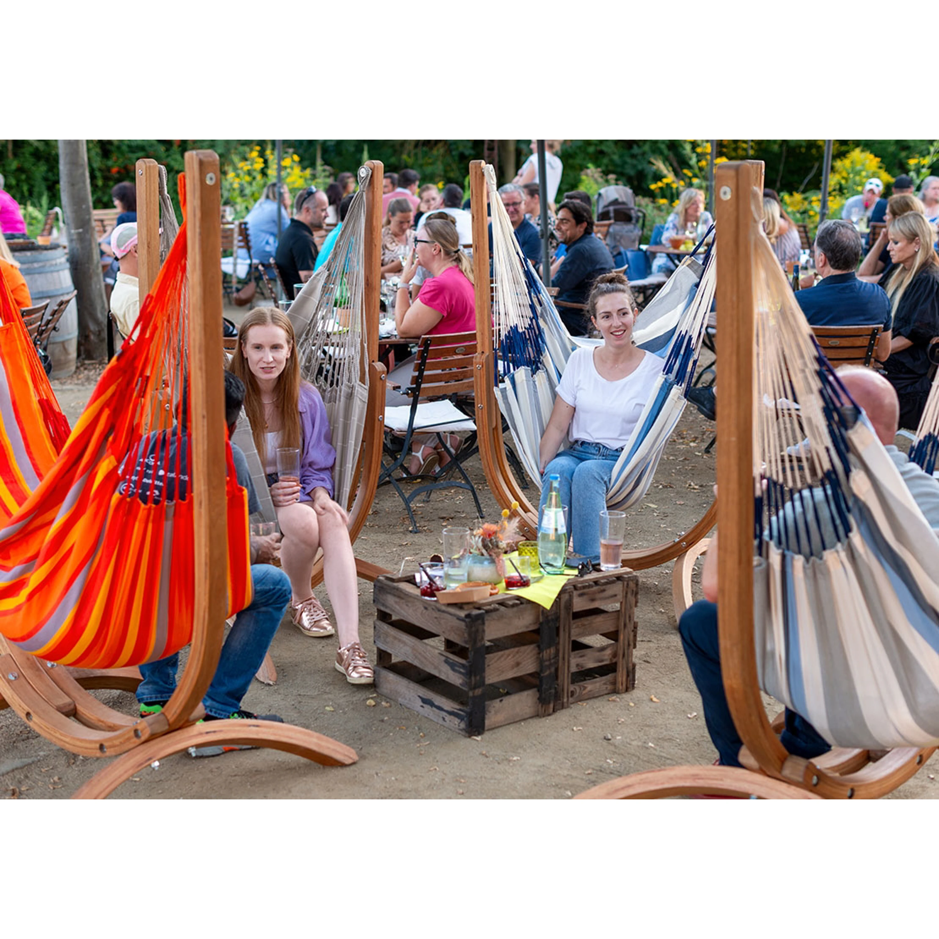 Marimex | Houpací sedačka se stojanem La Siesta Udine Outdoor, sea salt | 11640607 Obrázek