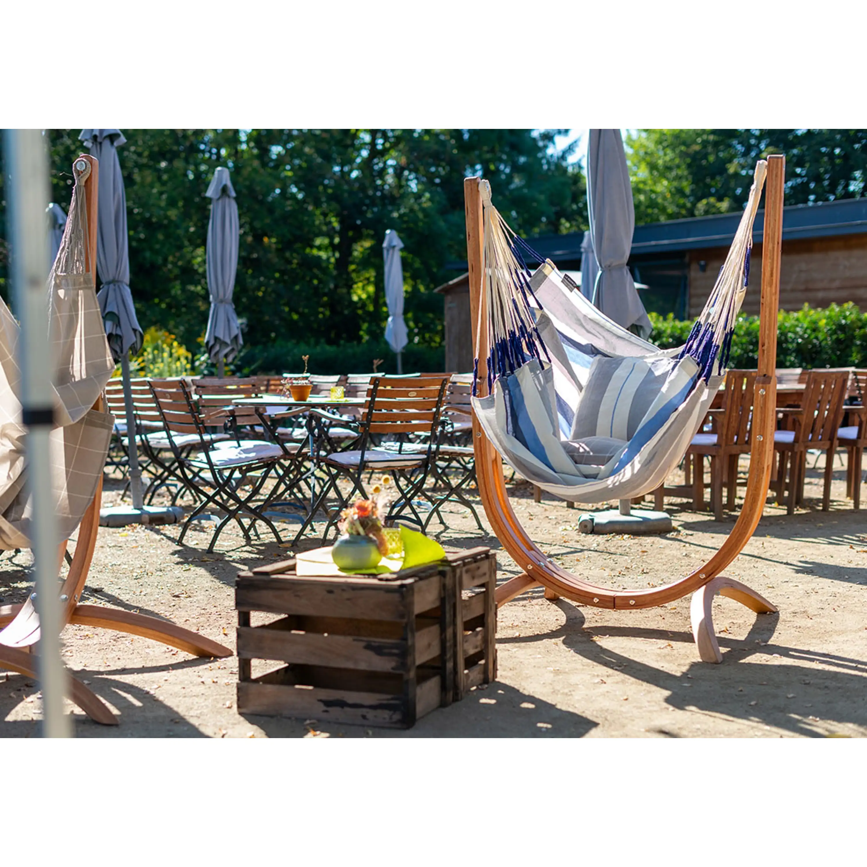 Marimex | Houpací sedačka se stojanem La Siesta Udine Outdoor, sea salt | 11640607 Obrázek