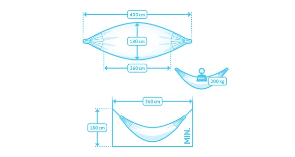Houpací síť La Siesta Brisa Kingsize, caribic lime