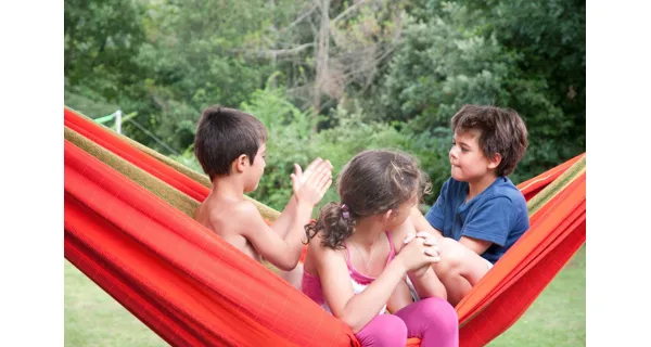 Houpací síť La Siesta Flora Kingsize, stripes chilli