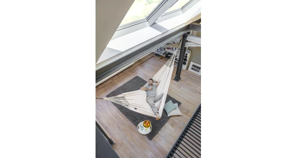 Houpací síť La Siesta Modesta Kingsize, mono latte