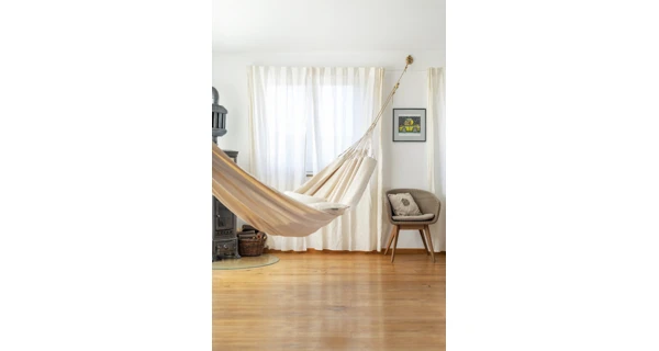 Houpací síť La Siesta Modesta Kingsize, mono latte