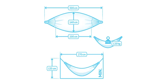 Houpací síť La Siesta Modesta Single, stripes olive