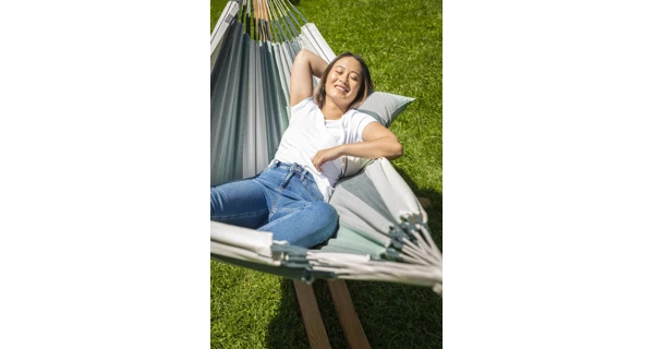 Houpací síť La Siesta Modesta Single, stripes olive