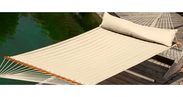 Houpací síť s tyčemi La Siesta Alabama Kingsize, vanilla