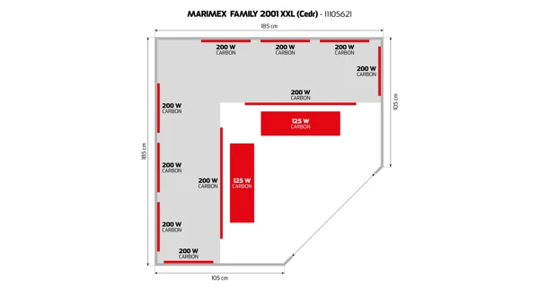Infrasauna Marimex Family 2001 XXL - Cedr