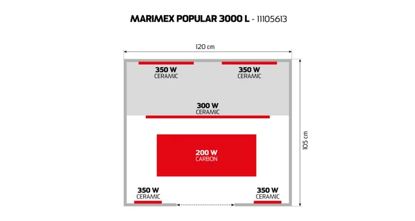 Infrasauna Marimex POPULAR 3000 L - neoriginální obal