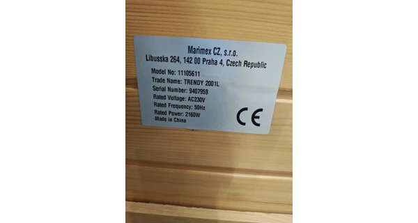 Infrasauna Marimex TRENDY 2001 L (Zánovní, SN 9407595)