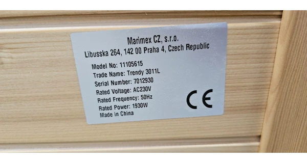 Infrasauna Marimex Trendy 3011 L (Bazar, SN - 7012930)