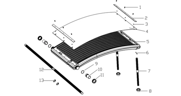 Kolíček jistící nohy solárního ohřevu Slim 3000